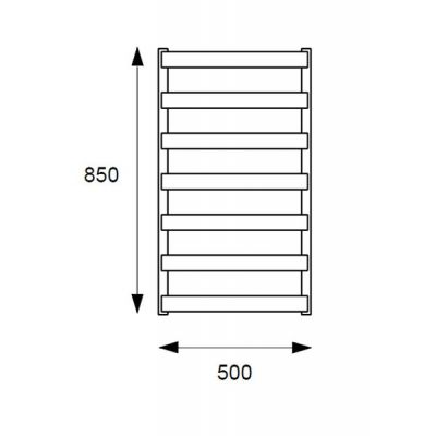 Grzejnik łazienkowy dekoracyjny 85x50 cm biały GREXME85WH Excellent Meteor
