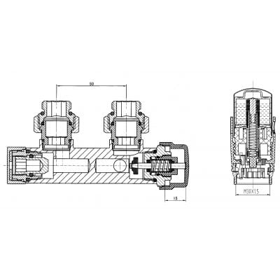 Zestaw termostatyczny biały CZ89015 Invena PROV