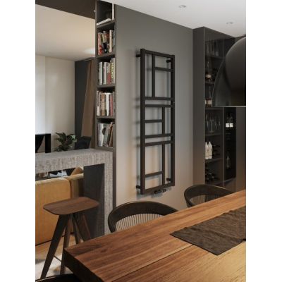 Grzejnik łazienkowy dekoracyjny czarny 174x60 cm MON60170D50C31 Instal Projekt Mondrian