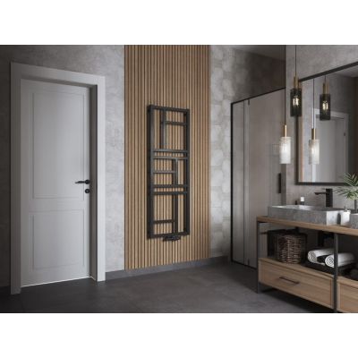 Grzejnik łazienkowy dekoracyjny czarny 174x60 cm MON60170D50C31 Instal Projekt Mondrian