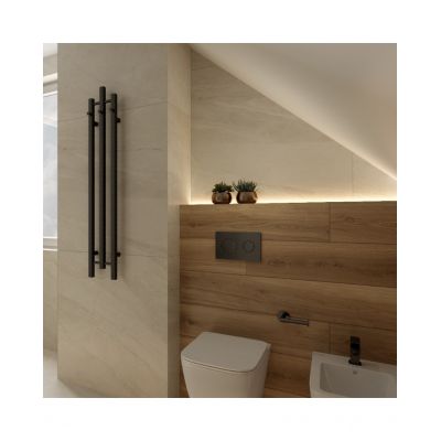 Grzejnik łazienkowy dekoracyjny 120x20.5 cm czarny 5904194692193 LaVita Calentador