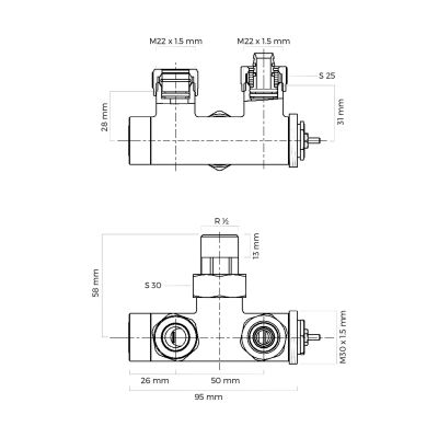 Zestaw termostatyczny chrom 55906100 Oltens Varmare