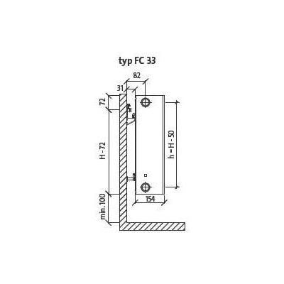Grzejnik pokojowy 60x200 cm podłączenie boczne biały F093306020010300 Purmo Plan Compact