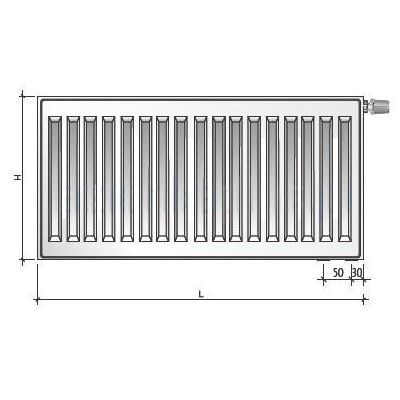 Grzejnik pokojowy 40x140 cm podłączenie dolne F073304014011300 Purmo Ventil Compact