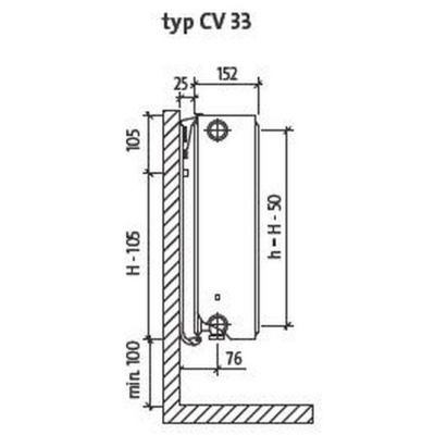Grzejnik pokojowy 40x140 cm podłączenie dolne F073304014011300 Purmo Ventil Compact