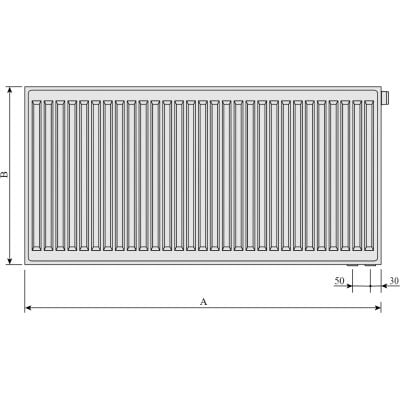Grzejnik pokojowy 90x120 cm podłączenie dolne biały F073009012001300 Purmo Ventil Hygiene