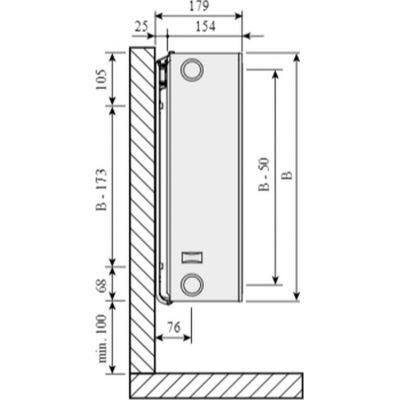 Grzejnik pokojowy 60x160 cm podłączenie boczne biały F093306016010300 Purmo Plan Compact