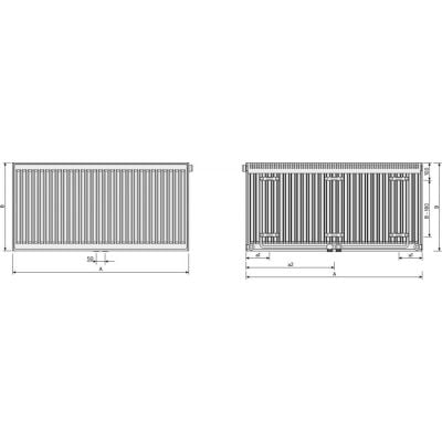 Grzejnik pokojowy 60x300 cm podłączenie dolne FM41106030010300 Purmo Flex