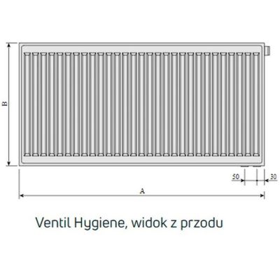 Grzejnik pokojowy 60x140 cm podłączenie dolne biały F073006014001300 Purmo Ventil Hygiene