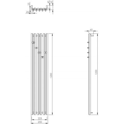 Grzejnik łazienkowy dekoracyjny 120x25 cm biały 2322 Imers Deco
