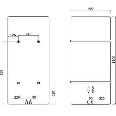 Grzejnik łazienkowy dekoracyjny 119x49 cm czarny MI1147 Sapho Tabella