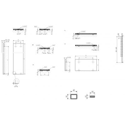 Wymiennik grzejnika 181x62 cm podłączenie dolne WGCSX181062K916ZX Terma Case Slim