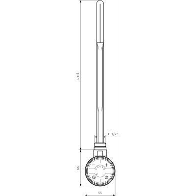 Grzałka elektryczna 600 W biała WEMOA06T916M Terma Moa