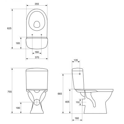 Kompakt WC K03018 Cersanit Merida