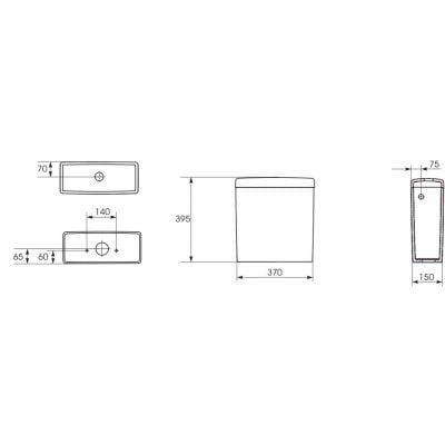 Spłuczka K673004 Cersanit Crea