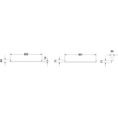 Reling do umywalki 0030391000 Duravit Vero