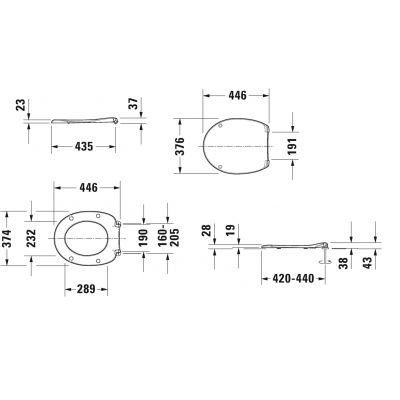 Deska sedesowa biała 0064200000 Duravit Design Classics