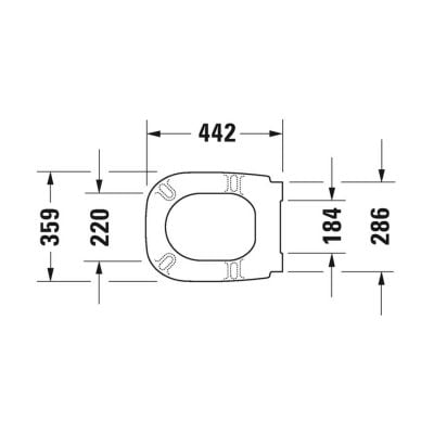 Deska sedesowa wolnoopadająca biały 0067390099 Duravit D-Code
