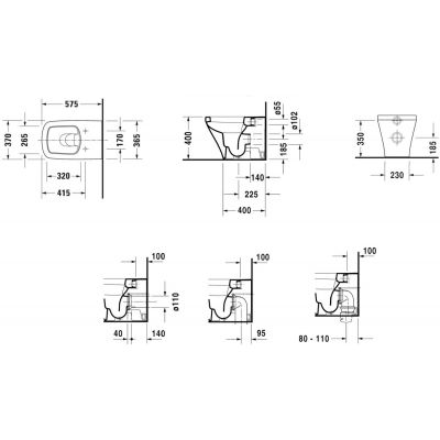 Miska WC stojąca 21500900001 Duravit DuraStyle