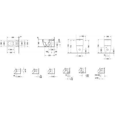 Miska kompakt WC 2172090000 Duravit ME by Starck