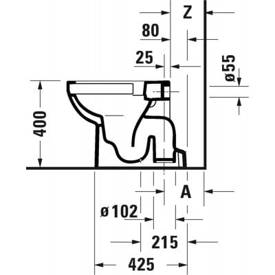 Miska WC 21840100002 Duravit No. 1