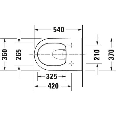 Miska WC wisząca bez kołnierza biały półmat 2517099000 Duravit ME by Starck