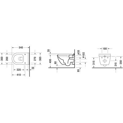 Miska WC wisząca 25270900001 Duravit Starck 3