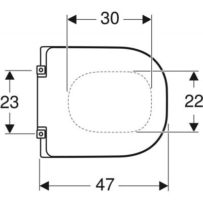 Deska sedesowa biała 500793011 Geberit Selnova Comfort Square