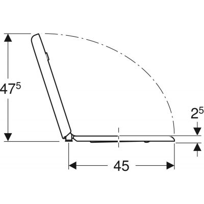 Deska sedesowa biała 500793011 Geberit Selnova Comfort Square