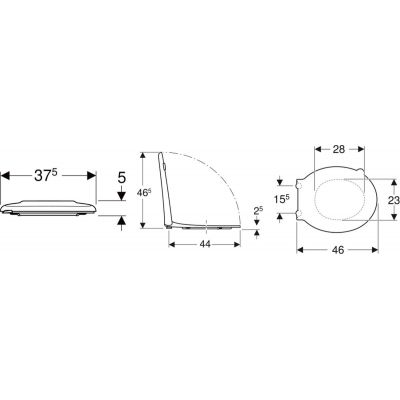 Deska sedesowa dla niepełnosprawnych biała 501559011 Geberit Selnova Comfort