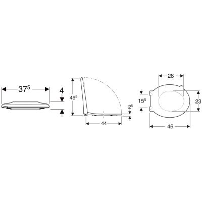 Deska sedesowa dla niepełnosprawnych biała 502791001 Geberit Selnova Comfort