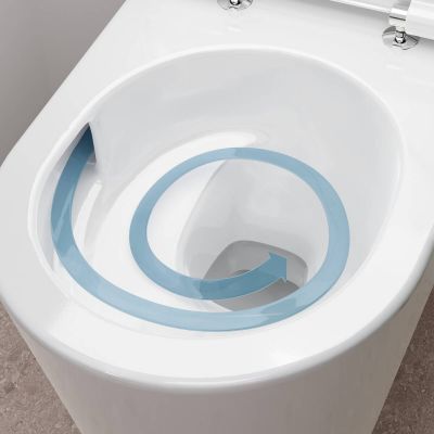 Miska WC wisząca bez kołnierza ze spłukiwaniem wirowym biały połysk 60343450 Hansgrohe EluPura S