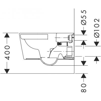 Miska WC wisząca bez kołnierza ze spłukiwaniem wirowym biały połysk 60343450 Hansgrohe EluPura S