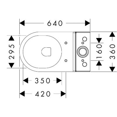Miska kompakt WC biały 61163450 Hansgrohe EluPura S