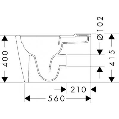 Miska kompakt WC biały 62034450 Hansgrohe EluPura S
