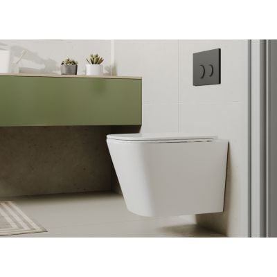 Zestaw miska z deską wisząca bez kołnierza biały HGR90000042 Hagser Otis