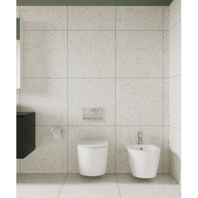 Zestaw miska + deska wolnoopadająca wisząca bez kołnierza biały HGR13000042 Hagser Beno