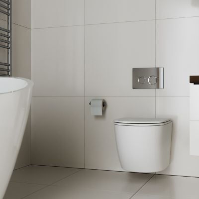 Zestaw miska + deska wolnoopadająca wisząca bez kołnierza biały HGR13000042 Hagser Beno