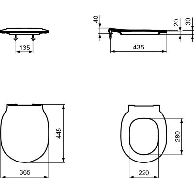 Deska sedesowa E036601 Ideal Standard Connect Air