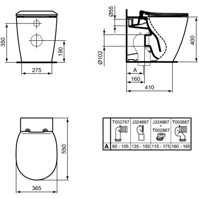 Miska WC E052401 Ideal Standard Connect