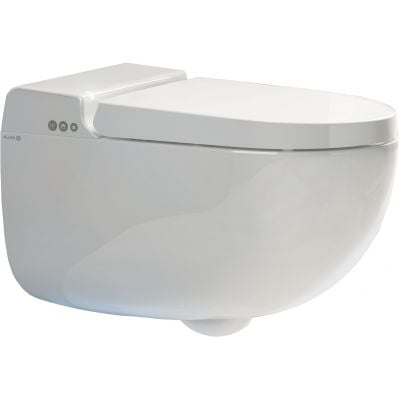 Toaleta myjąca wisząca bez kołnierza ze spłukiwaniem wirowym biała 16WCW0143 Kludi Cleantronic