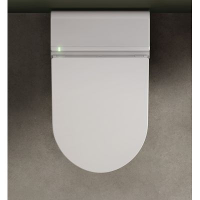 Toaleta myjąca wisząca bez kołnierza ze spłukiwaniem wirowym biała 16WCW0143 Kludi Cleantronic