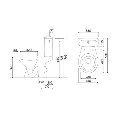 Kompakt WC biały M13201000 Koło Idol