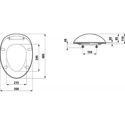 Deska sedesowa wolnoopadająca czarny H8929717160001 Laufen Il Bagno Alessi