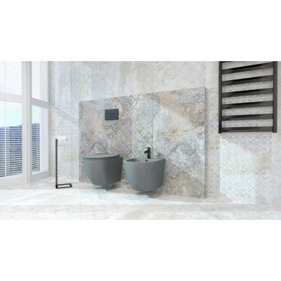 Miska WC wisząca bez kołnierza szary mat 5900378314271 LaVita Sinto