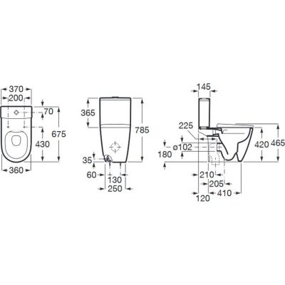 Zbiornik uniwersalny A341681000 Roca Ona