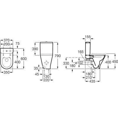 Spłuczka A3410N0000 Roca Gap Round