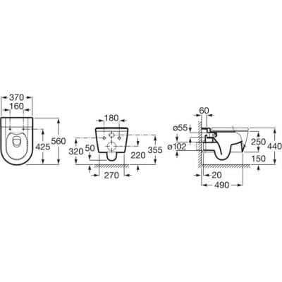Miska WC A346527S00 Roca Inspira