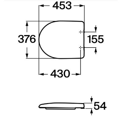 Deska sedesowa wolnoopadająca dla niepełnosprawnych biała A801232004 Roca Access Dostępna Łazienka