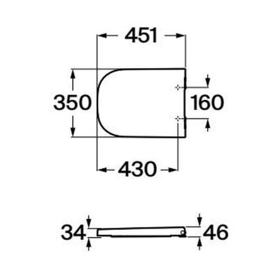 Deska sedesowa wolnoopadająca biała A80147200B Roca Gap Square